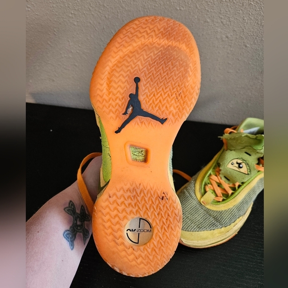 Nike Air Taco Jay Men's Bright Yellow and Orange Sneakers. Size 8 - Picture 6 of 9